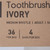 McKesson Toothbrush, Ivory, Adult Medium, 1-1/16 x 3/8 Head, 1/2 x 5-7/8 Handle #16-TB39