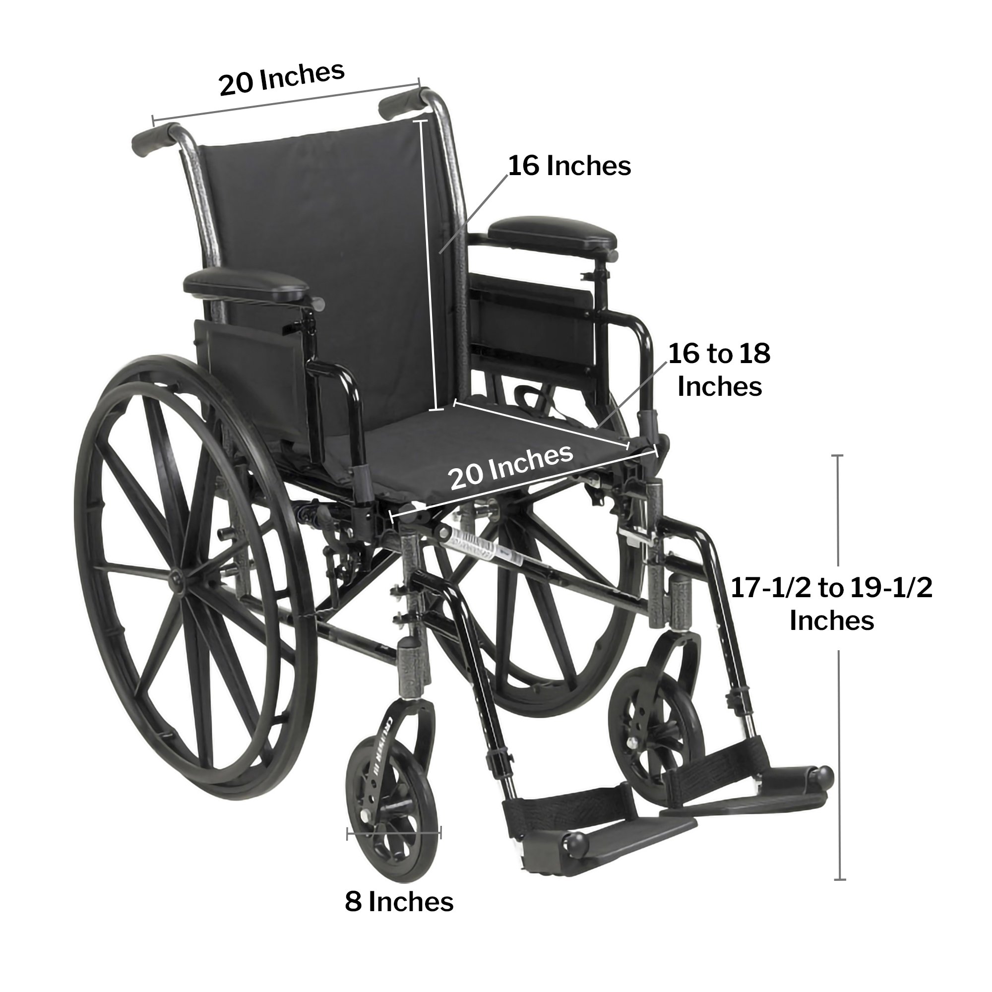 drive™ Cruiser III Lightweight Wheelchair #146-K320ADDA-ELR