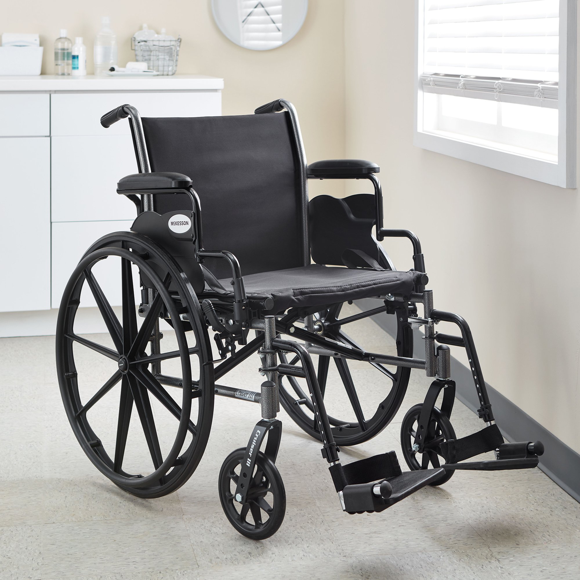 McKesson Lightweight Wheelchair, 20-Inch Seat Width #146-K320DDA-SF