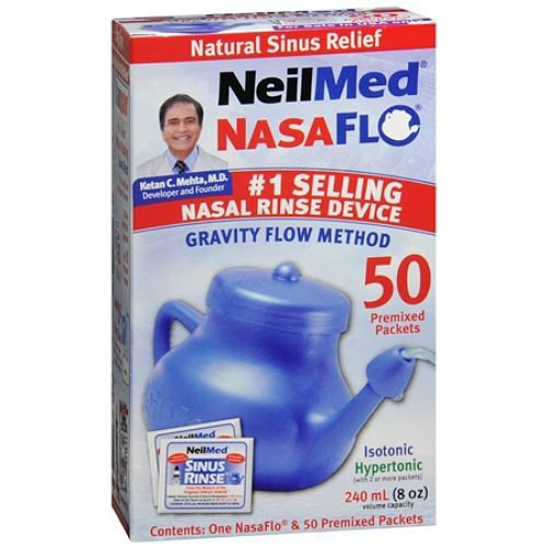 Neilmed® Nasaflo® Neti Pot Saline Nasal Rinse Kit #70592800816