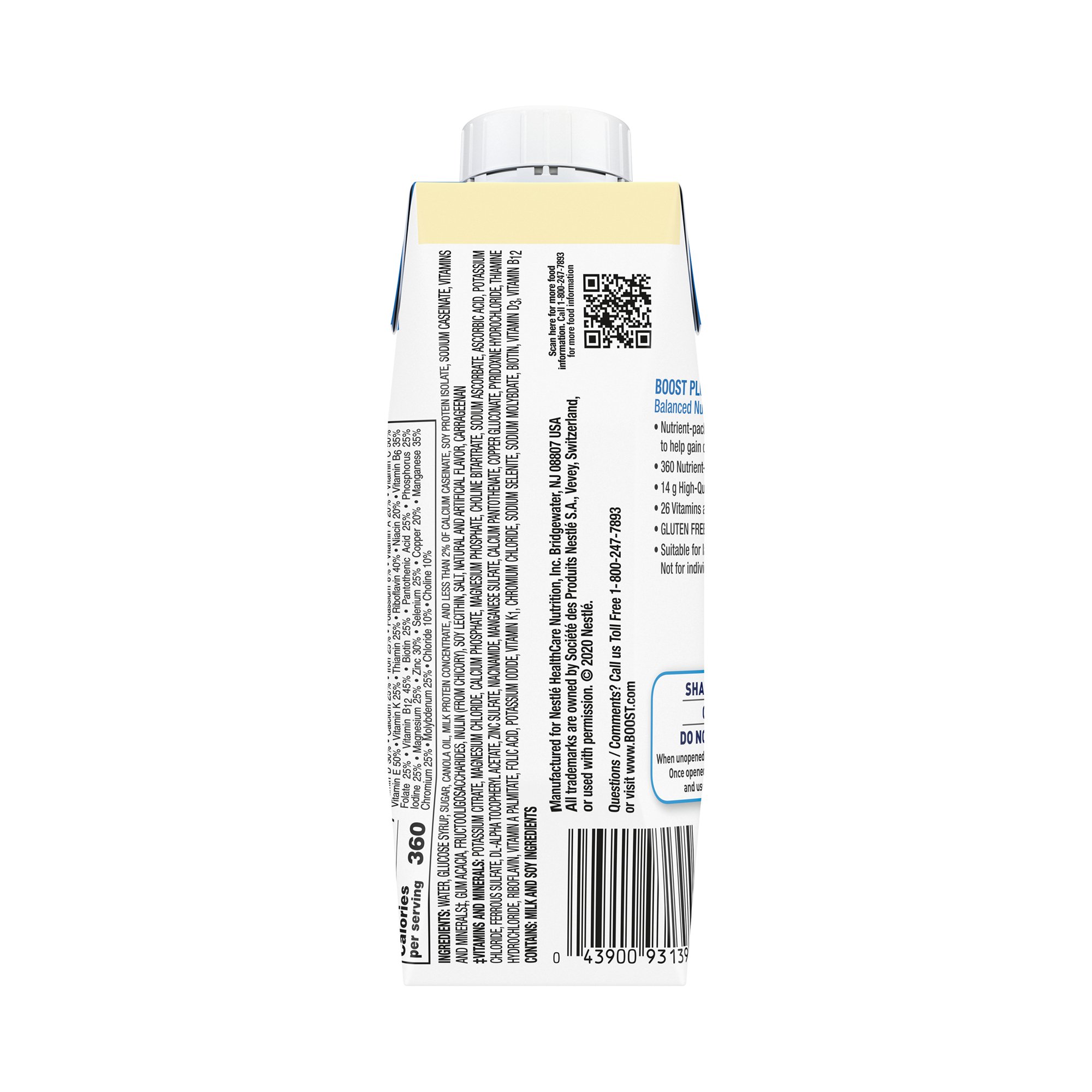 boost box nutrition ltd BOOST, Oral Supplement, Original Very Vanilla, 8 oz. Carton; Each gluten free and safe for those who are lactose intolerant but not for those with galactosemia BOOST High Protein Nutritional Drink,