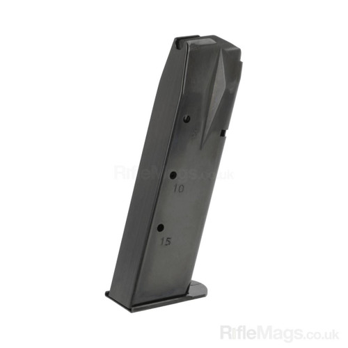 Mec-Gar Sig Sauer P226 15 round 9mm magazine (Blued) Mec-Gar Sig Sauer P226 15 round 9mm magazine (Blued)