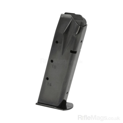 Mec-Gar Sig Sauer P226 15 round 9mm magazine (Blued) Mec-Gar Sig Sauer P226 15 round 9mm magazine (Blued)