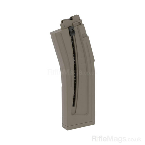 ISSC MK22 desert tan 22 round .22LR magazine (MK22/GSG-15/MSR RX22/Mauser M-15)