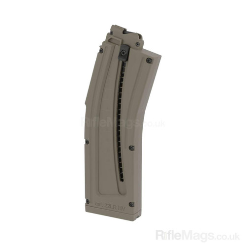 ISSC MK22 desert tan 22 round .22LR magazine (MK22/GSG-15/MSR RX22/Mauser M-15)