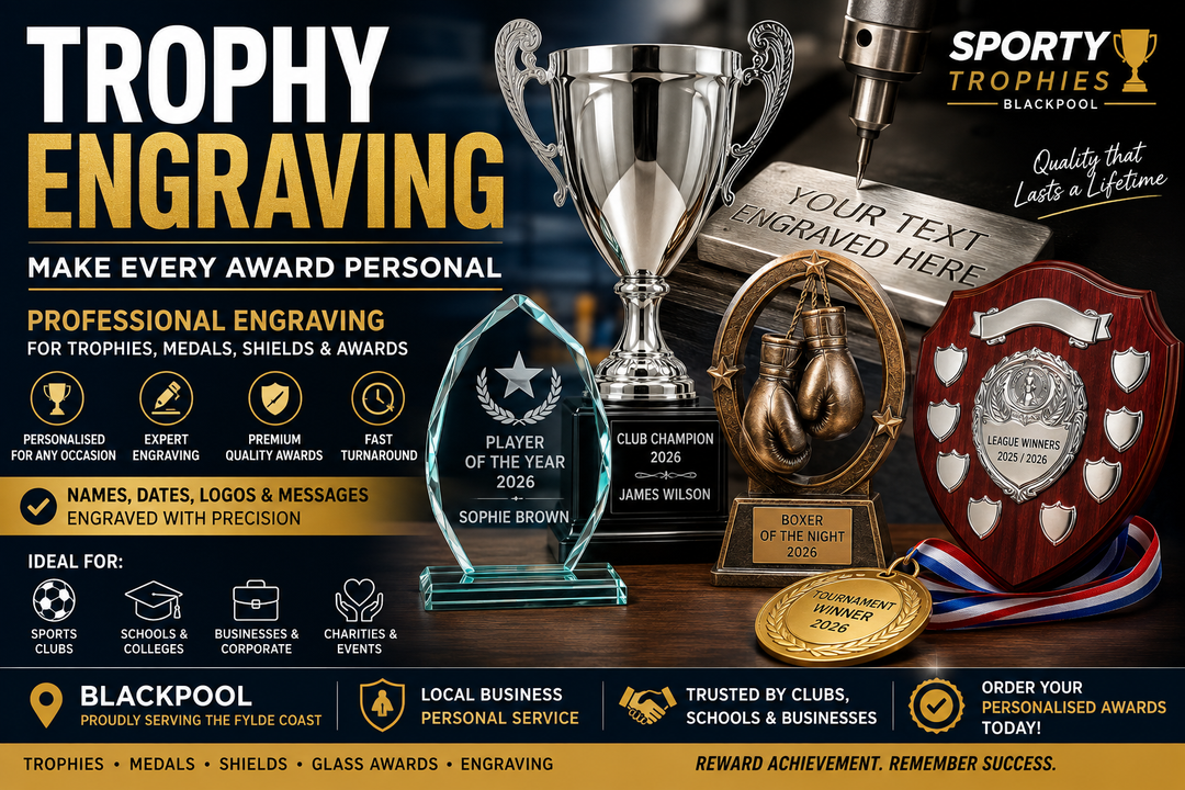 Trophy Engraving Blackpool | Personalised Trophies & Awards