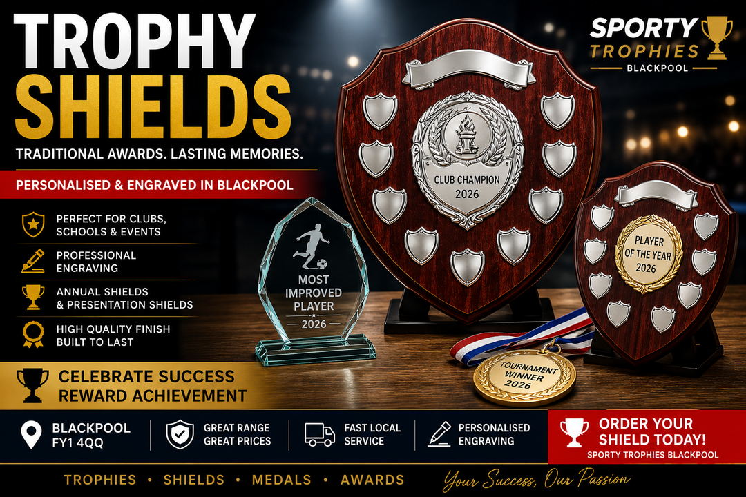 Trophy Shields Blackpool | Personalised & Engraved Shields