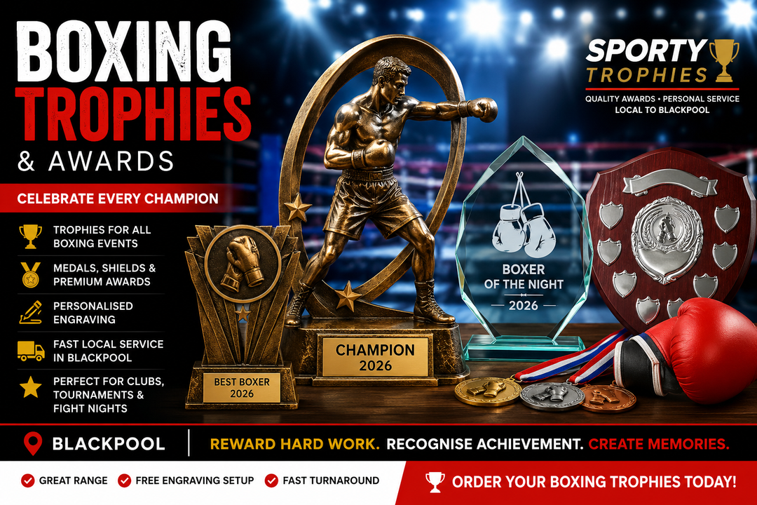 Boxing Trophies Blackpool | Engraved Boxing Awards & Medals UK