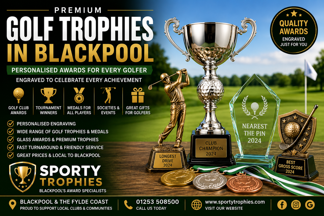 Golf Trophies in Blackpool | Personalised Golf Awards, Cups & Engraving