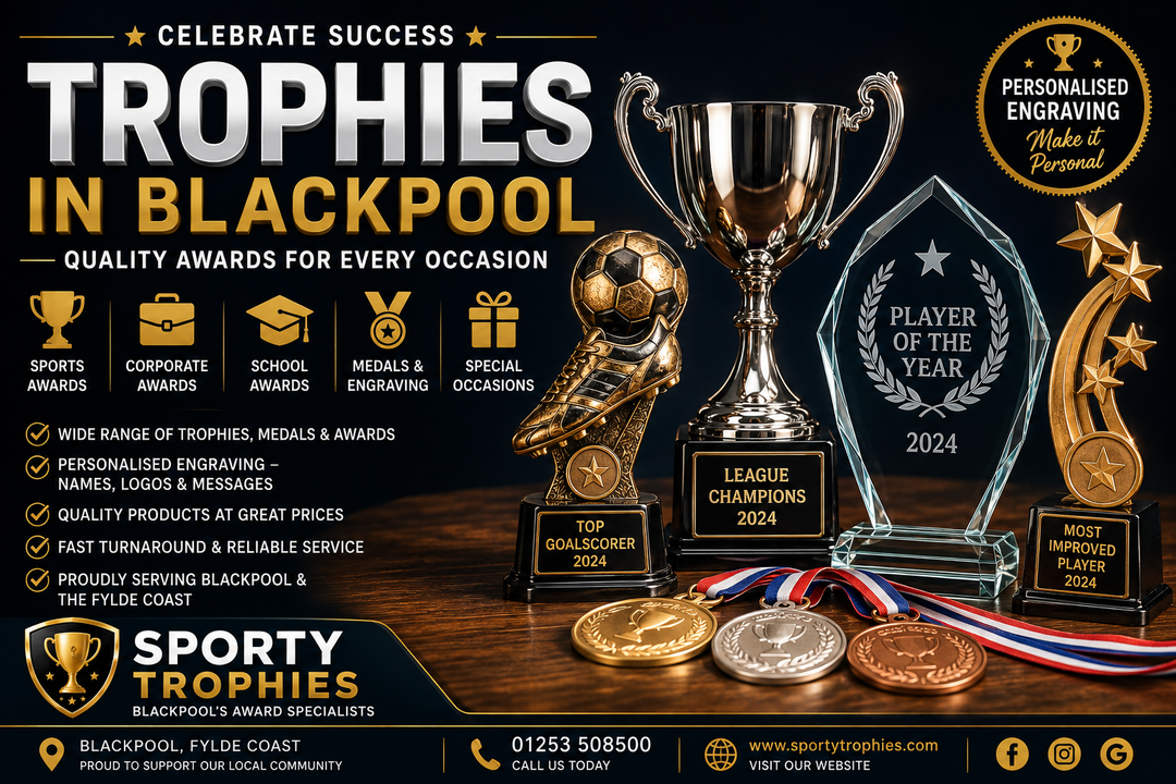 Trophies Blackpool | Personalised Awards, Medals & Engraving