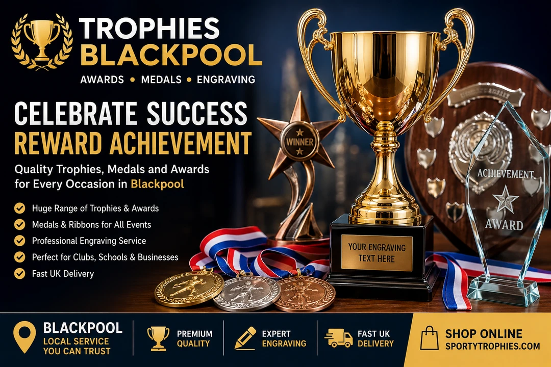 Trophies Blackpool – Quality Trophies, Medals & Professional Engraving.