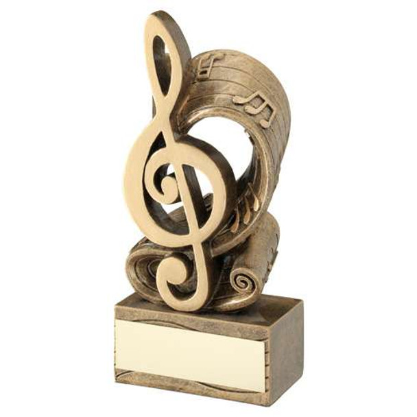 Brz|Gold Music Note And Score With Plate