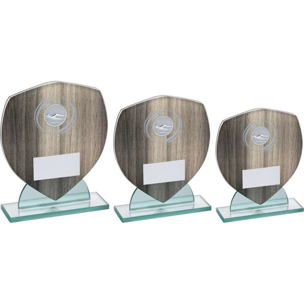 Wood Effect Glass Shield With Swimming Insert