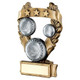 Brz|Pew|Gold Lawn Bowls 3 Star Wreath Award With Plate