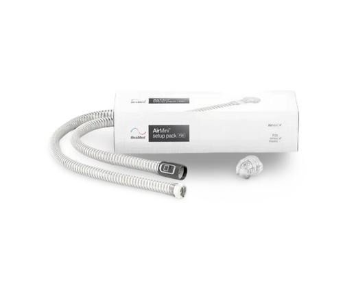 The box is shown with the tubing and connector piece. 