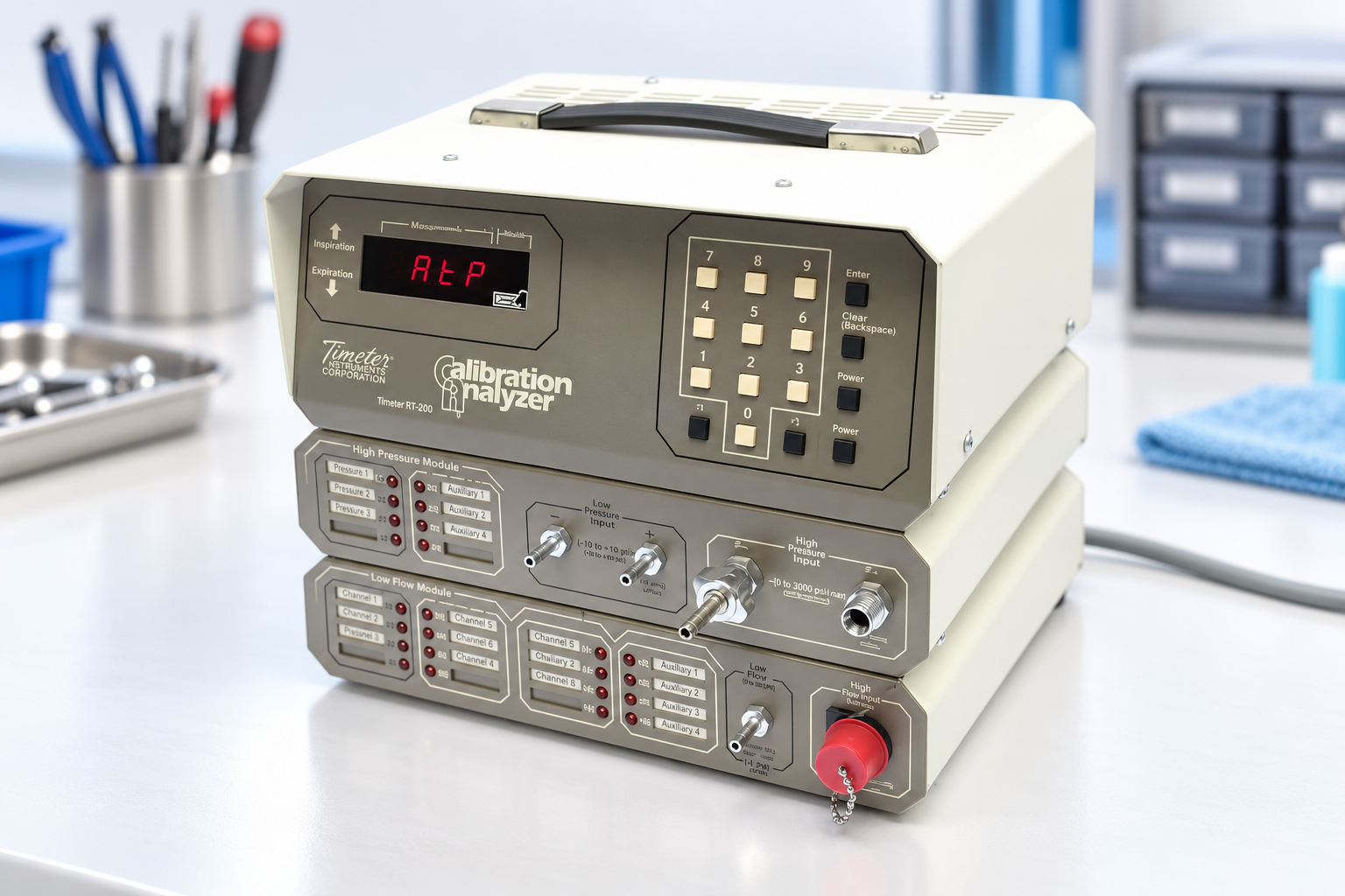 Calibration equipment and accessories illustration