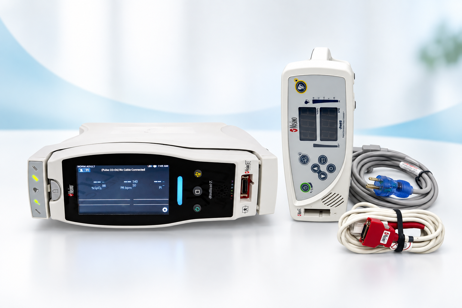 Monitoring equipment and accessories illustration