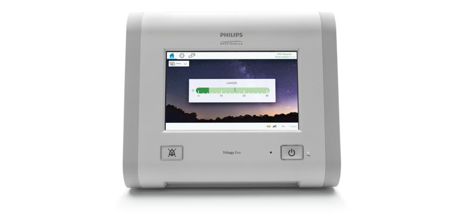 Philips Respironics Trilogy Evo ventilator training unit front view