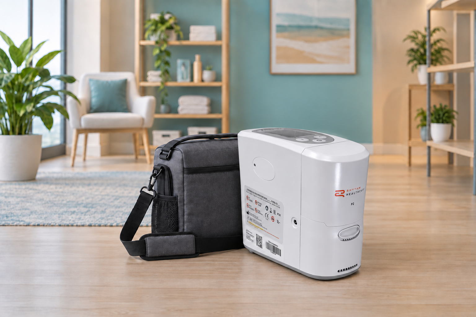 React Health Rhythm P2 portable oxygen concentrator rental