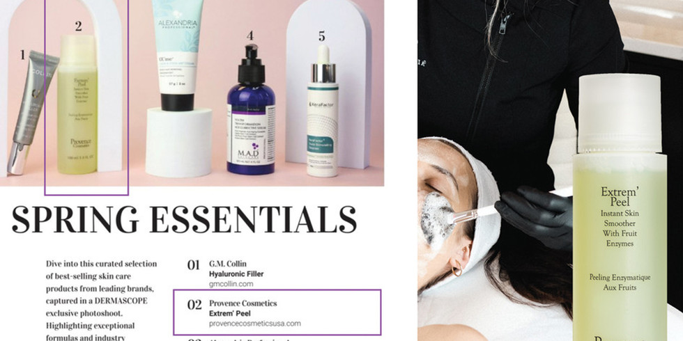 Extrem peel featured in Dermascope march 2025 issue
