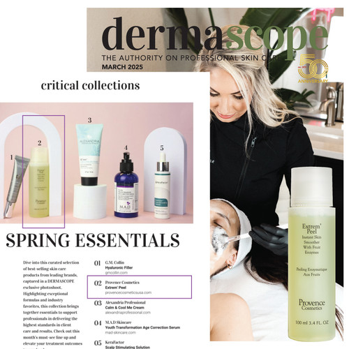 Extrem peel featured in Dermascope march 2025 issue