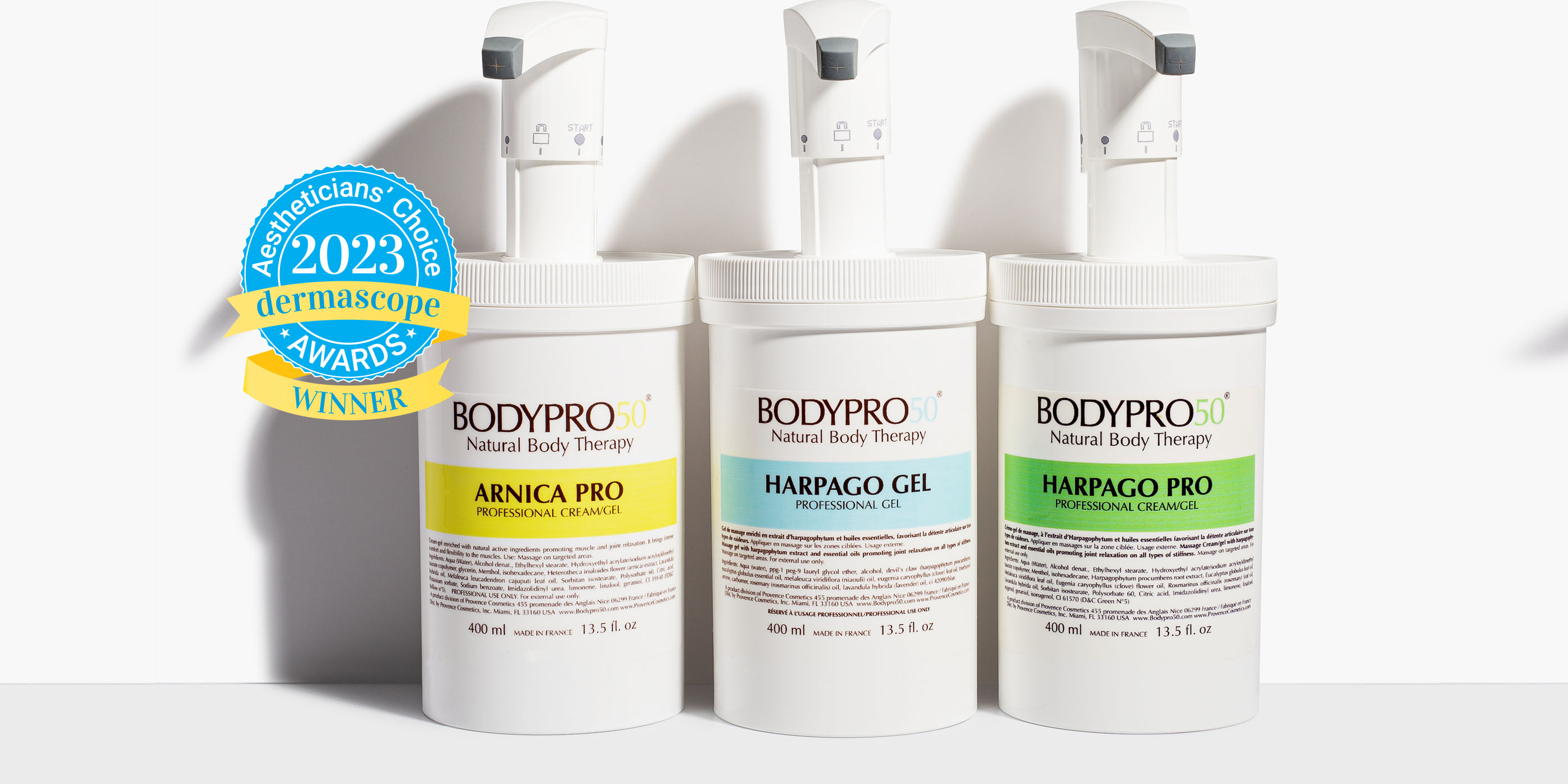 BODYPRO50 WON BEST MASSAGE SUPPLIES 2023 Provence Cosmetics Professionals