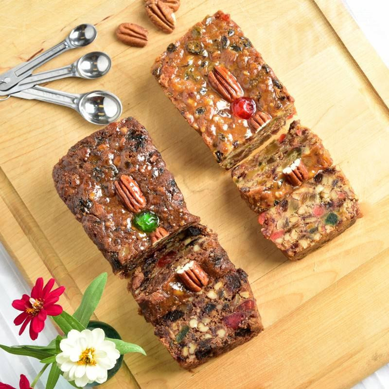 Light and Dark Pecan Fruitcake Combo - Free Shipping
