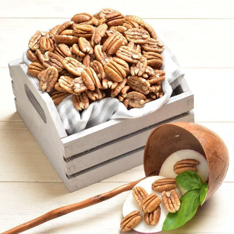 Raw Mammoth Pecan Halves - Free Shipping, No MInimum