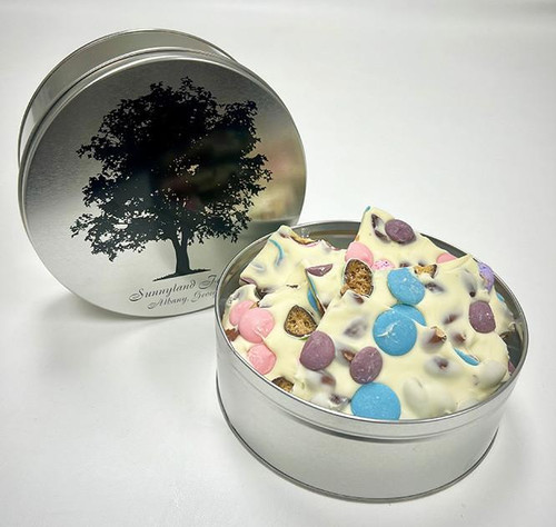 Easter White Chocolate Almond Bark - Gift Tin