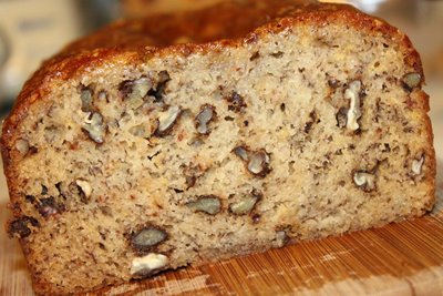 Close-up of slice of Beverly's Banana Bread
