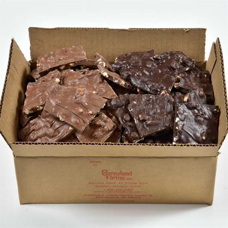 chocolate pecans in a home box