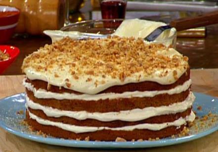 Layered Nut & Spice Cake on a plate