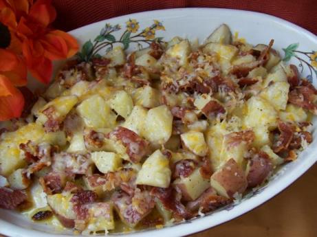 Roasted Red Potatoes with Cheese & Pecans