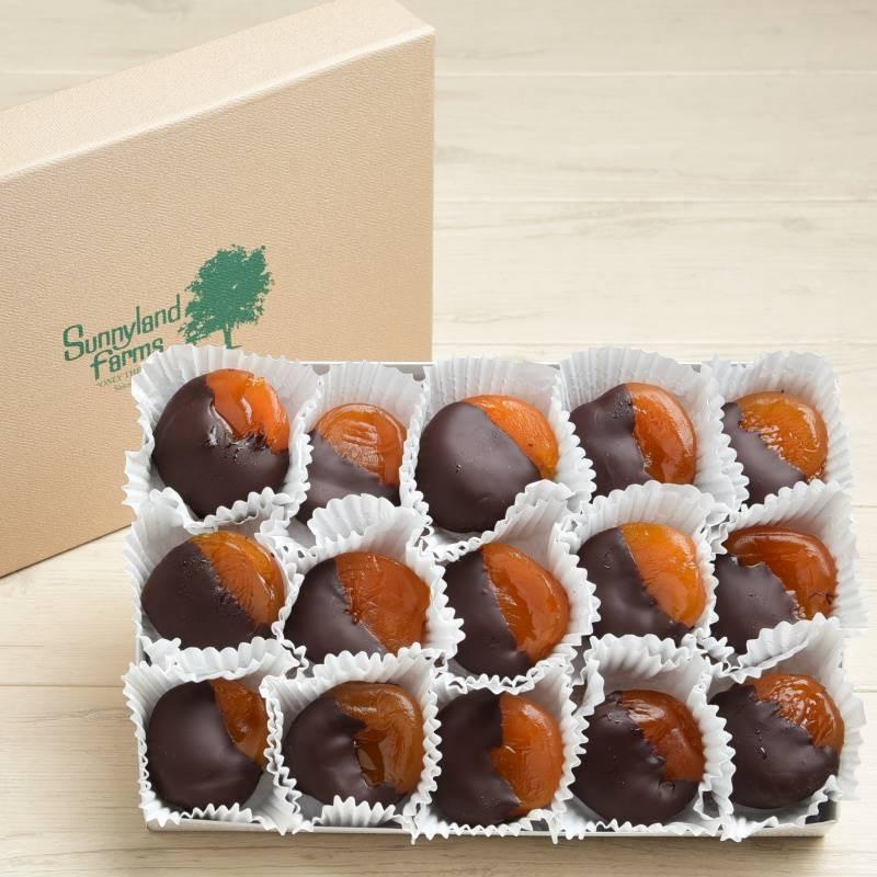 Dark Chocolate Dipped Apricots - Gift Box