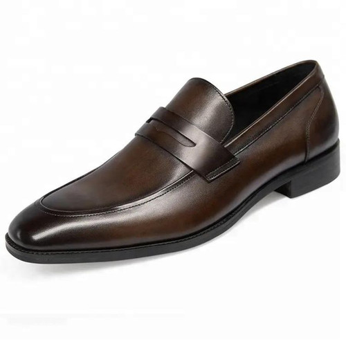 Italian Leather Penny Loafers For Men