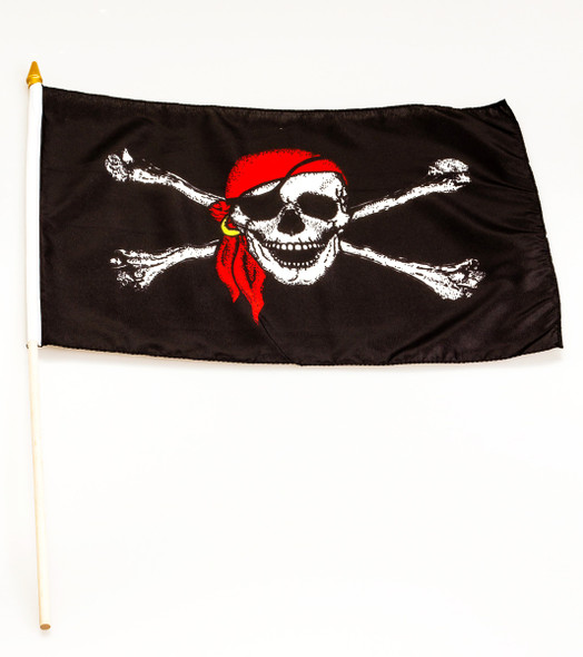 Flag Matrix - Pirate with Red Scarf 12×18 Flag