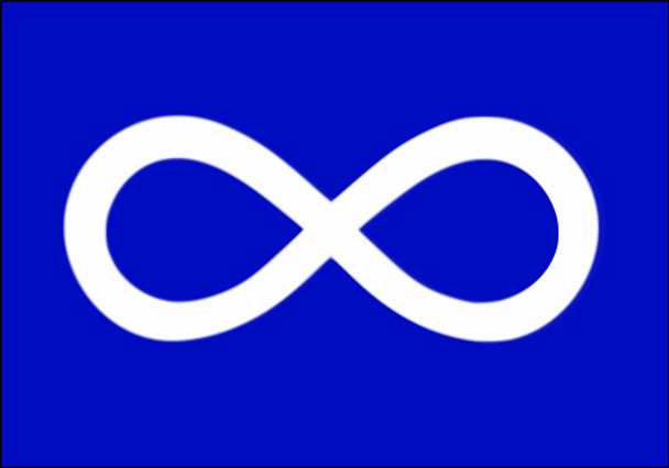 Métis Flag Blue 36" x 60" Grommets