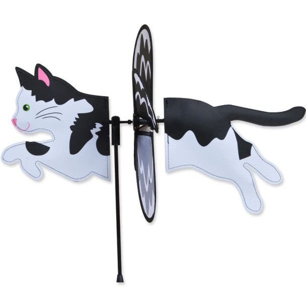 Premier Kites - Petite Spinner - Black & White Cat