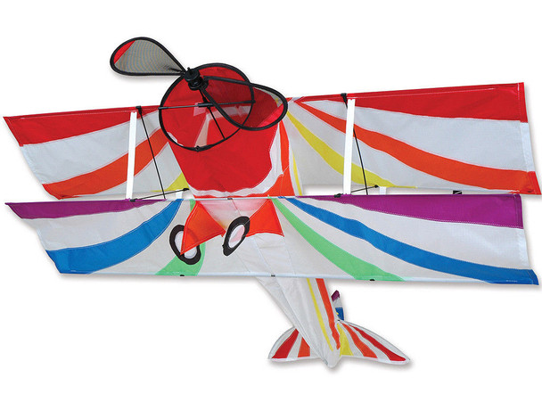 Premier Kites -  Rainbow Biplane Airplane Kite