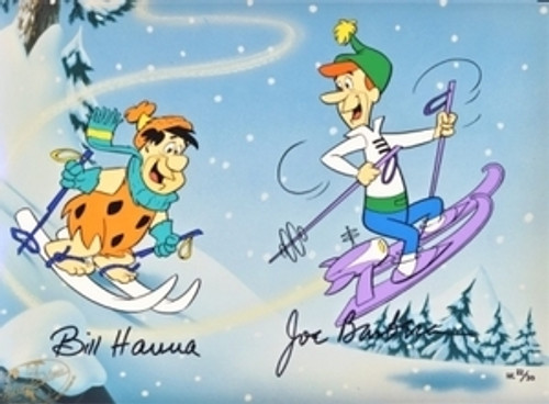 Hanna Barbera Signed Flintstones Jetsons Cel Downhill Dads Artist Proof Number 2