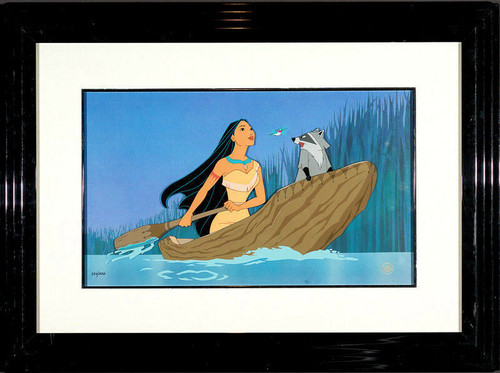 Disney POCAHONTAS Cel "Just Around The Riverbend" *RARE* *Sold-Out* w/Studio COA