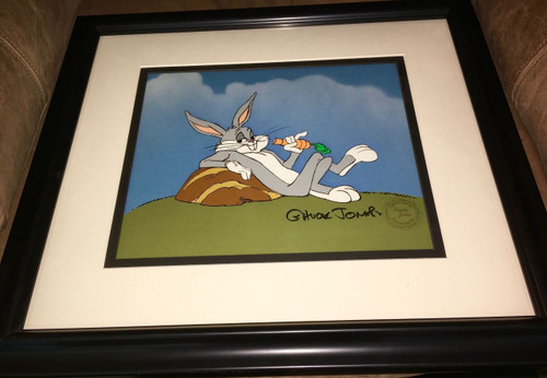 Warner Brothers Bugs Bunny Cel Signed Chuck Jones Animation Art Edition Cell