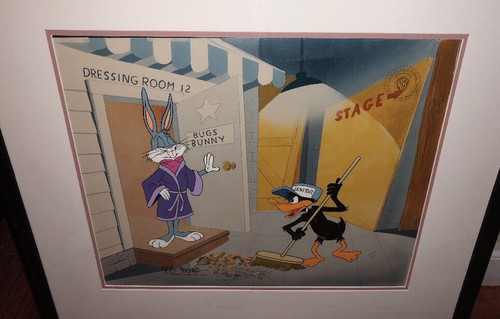 Bugs Bunny Daffy Warner Brothers Cel Bugs The Star Signed Friz Freleng Art cell