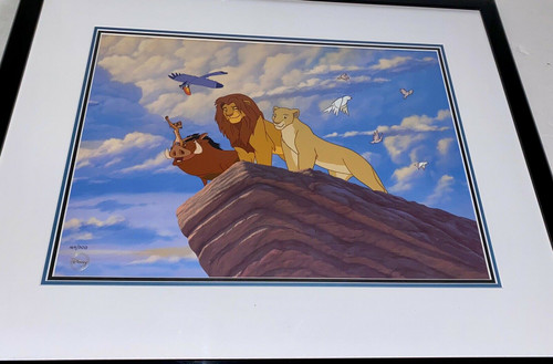 Disney Animation Cel The Lion King A New Pride plus a Promo Binder Page Rare