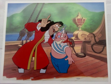 Disney Peter Pan Cel Captain Hook & Smee Villains Portfolio Cell with COA -  Ringo's Store