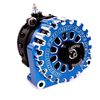 370A Billet Large Case Hairpin Alternator For 2001-2007 GM Truck 6.6l Diesel - Side Output Stud - BLUE