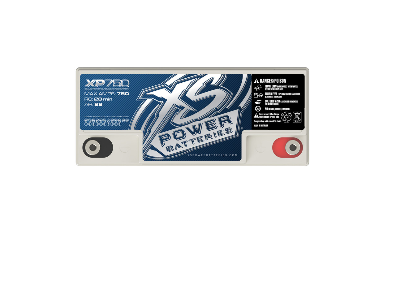 XS Power XP750-CK 12V AGM Car Battery - 750 Max Amps, 22Ah, 28 RC - View #6