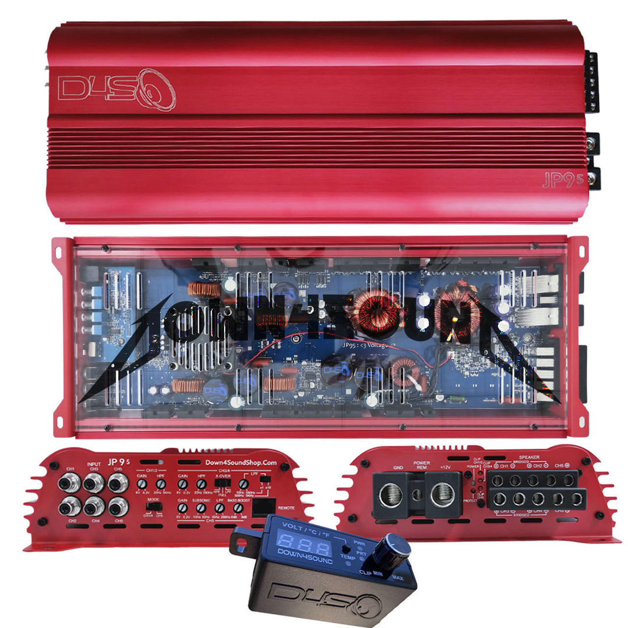 DOWN4SOUND JP95 - 1500W RMS 5 CHANNEL AMPLIFIER