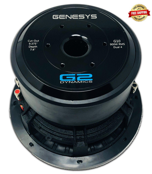 G2 Dynamics Genesys Series 10" Subwoofer Dual 4 Ohm