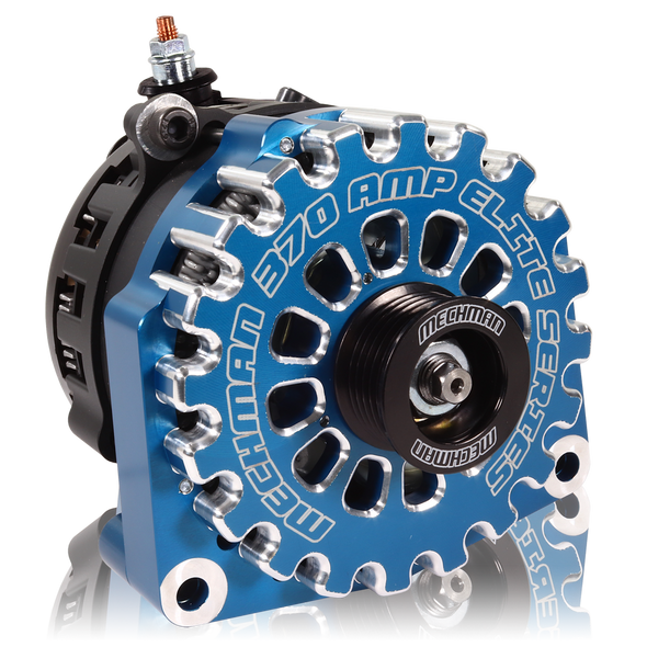 High Output 370 Amp Blue Billet Alternator For 14-18 GM Silverado Sierra Suburban Tahoe Escalade